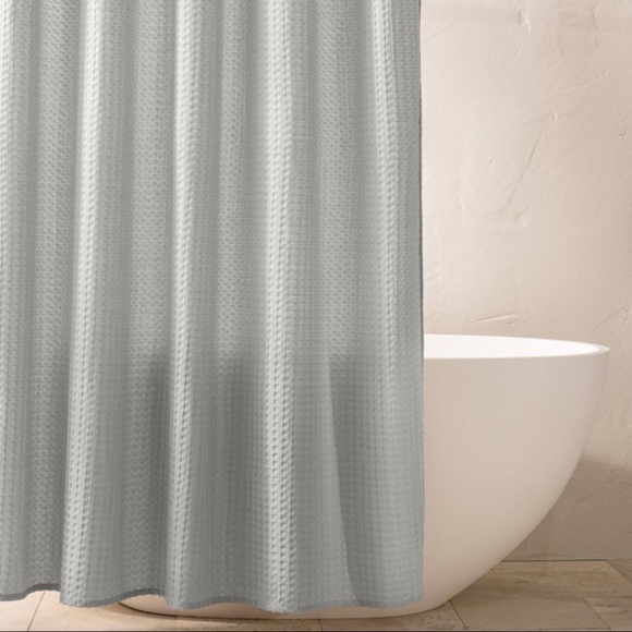 NEW Casaluna waffle weave shower curtain gray - Picture 1 of 11